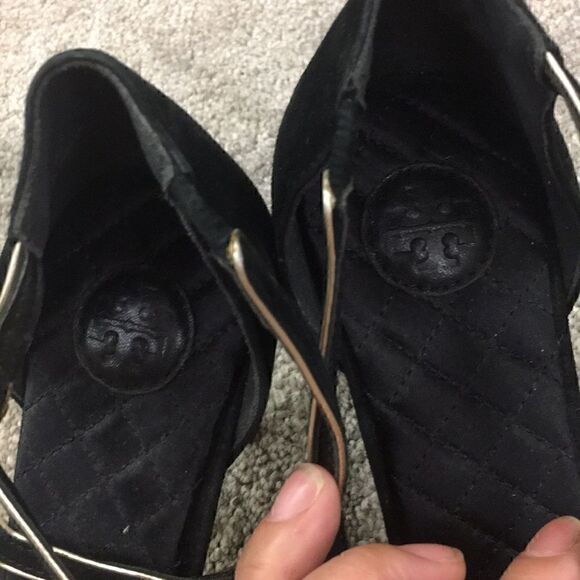 10 NWOB Suede Sandals Breanna 85Mm Tory Burch - Picture 7 of 8